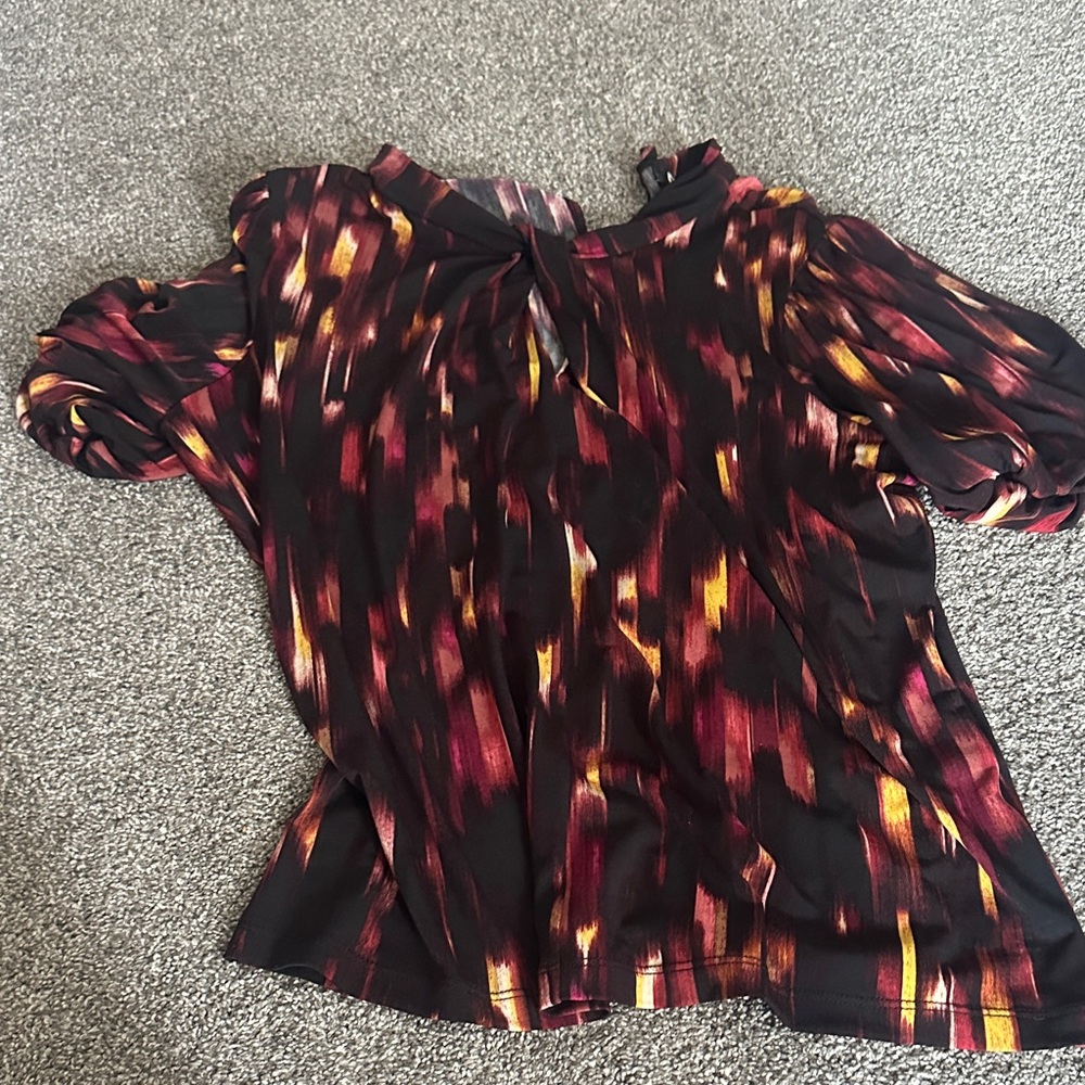 Elegant Multicolor DKNY Blouse with Cut-Out